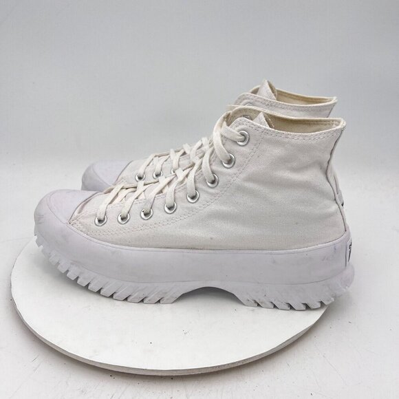 Converse Chuck Taylor All Star Lugged 2.0 High Men Size 9.5 A00871C White Shoes - Picture 7 of 13